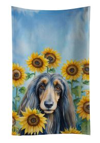 Afghan Hound in Sunflowers Kitchen Towel Dish Cloths Guest Hand Towel Decorative Bathroom Towel for Face,Tea, Dishcloth, Kitchen and Bath Afghan Hound in Sunflowers Kitchen Towel Dish Cloths Guest Hand Towel Decorative Bathroom Towel for Face,Tea, Dishcloth, Kitchen and Bath