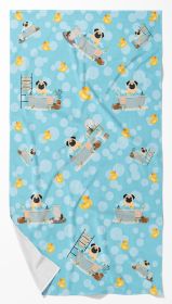 Fawn Pug in Bathtub Bath Towel Large Oversized Plush Fitness Body Towel, Ultra Soft Absorbent Quick Drying, 42"L x 24"W Fawn Pug in Bathtub Bath Towel Large Oversized Plush Fitness Body Towel, Ultra Soft Absorbent Quick Drying, 42"L x 24"W